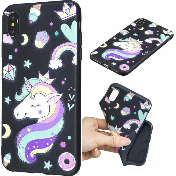 

Силиконовый (TPU) чехол Deexe Life Style для Apple iPhone Xs Max - Unicorn