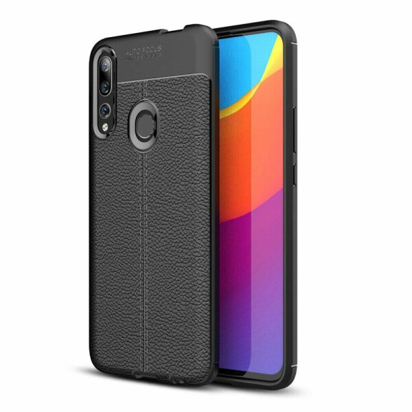 

Защитный чехол Deexe Leather Cover для Huawei P Smart Z / Honor 9X - Black