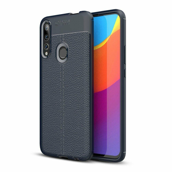

Защитный чехол Deexe Leather Cover для Huawei P Smart Z / Honor 9X - Dark Blue