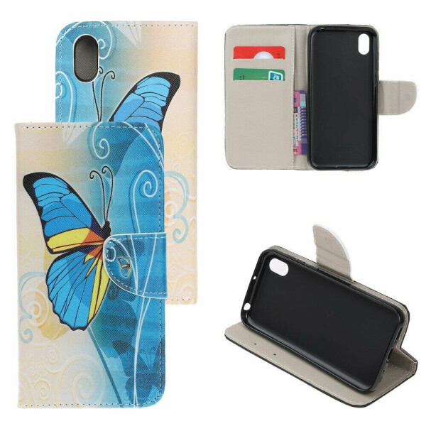 

Чехол-книжка Deexe Color Wallet для Huawei Y5 (2019) / Honor 8S / Honor 8S Prime - Blue Butterfly