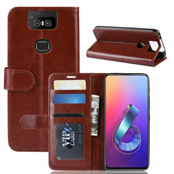 

Чехол-книжка Deexe Wallet Style для ASUS Zenfone 6 ZS630KL - Brown