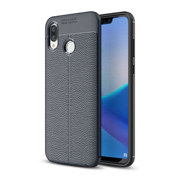 

Защитный чехол Deexe Leather Cover для Huawei Honor Play - Dark Blue