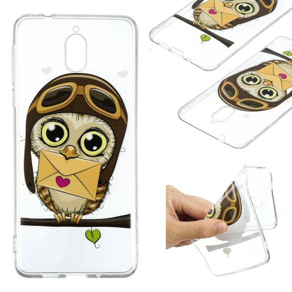 

Силиконовый (TPU) чехол Deexe Pretty Glossy для Nokia 3.1 / Nokia 3 2018 - Cute Owl