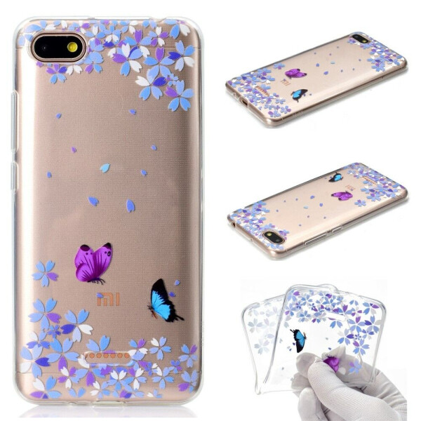 

Силиконовый (TPU) чехол Deexe Pretty Glossy для Xiaomi Redmi 6A - Two Butterflies
