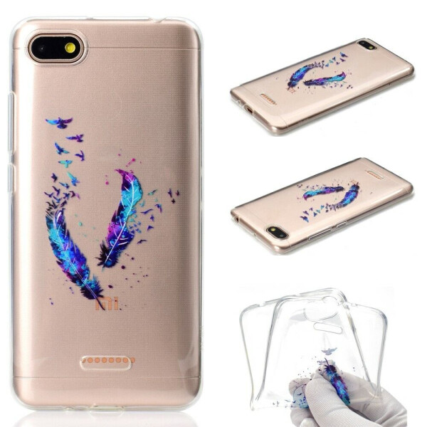 

Силиконовый (TPU) чехол Deexe Pretty Glossy для Xiaomi Redmi 6A - Feathers