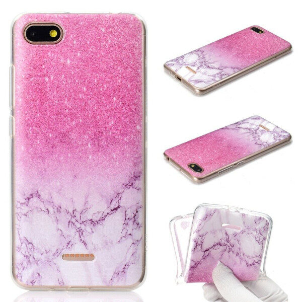 

Силиконовый (TPU) чехол Deexe Pretty Glossy для Xiaomi Redmi 6A - Pink Marble