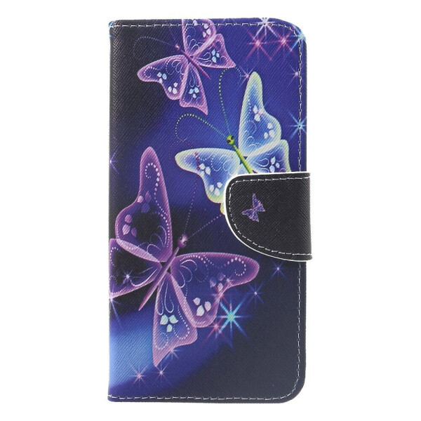 

Чехол-книжка Deexe Color Wallet для Xiaomi Poco F1 - Purple Butterfly
