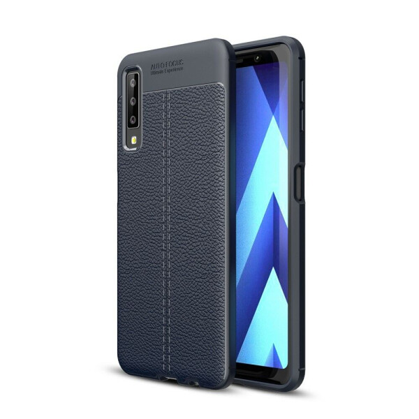 

Защитный чехол Deexe Leather Cover для Samsung Galaxy A7 2018 (A750) - Dark Blue