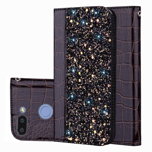 

Чехол-книжка Deexe Glittery Crocodile для Xiaomi Redmi 6 - Black