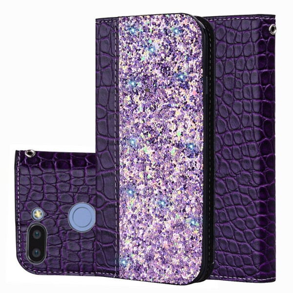 

Чехол-книжка Deexe Glittery Crocodile для Xiaomi Redmi 6 - Dark Purple