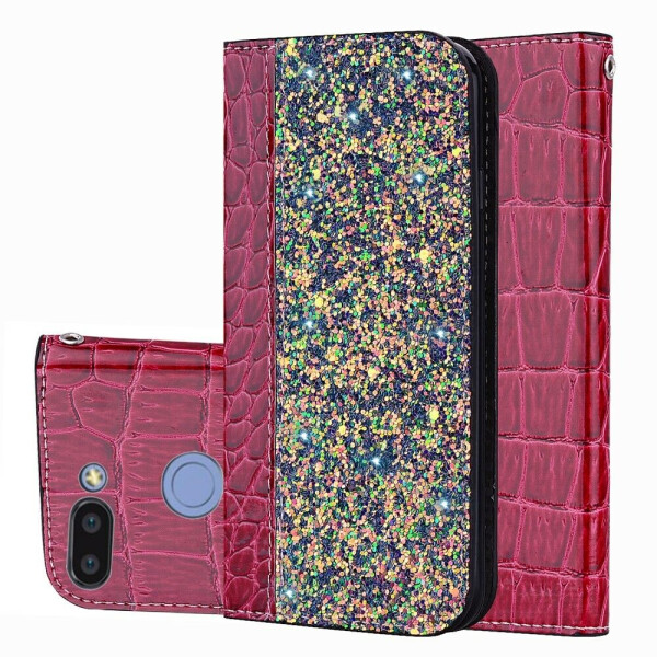 

Чехол-книжка Deexe Glittery Crocodile для Xiaomi Redmi 6 - Red