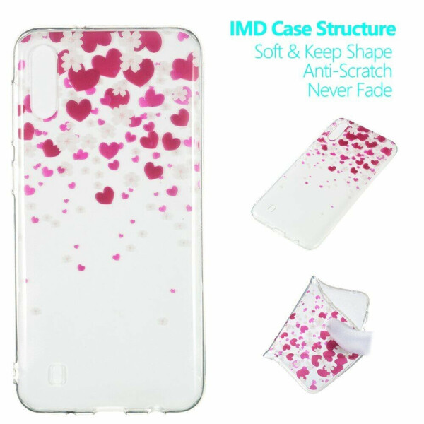 

Силиконовый (TPU) чехол Deexe Pretty Glossy для Samsung Galaxy M10 (M105) - Hearts and Flowers