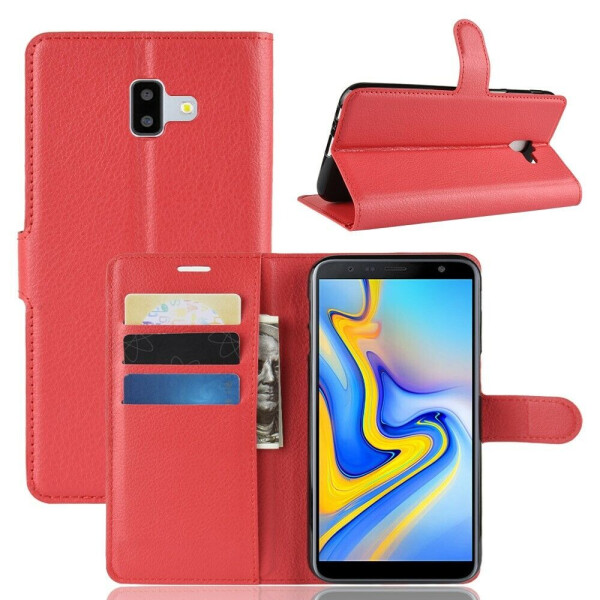 

Чехол-книжка Deexe Wallet Style для Samsung Galaxy J6+ (J610) - Red