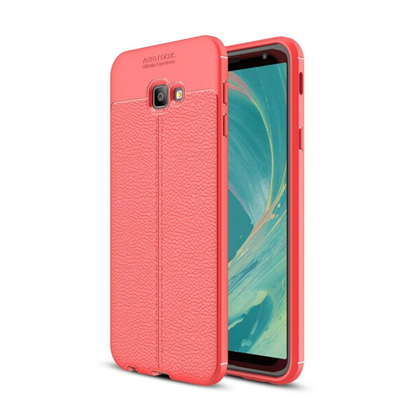 

Защитный чехол Deexe Leather Cover для Samsung Galaxy J4+ (J415) - Red