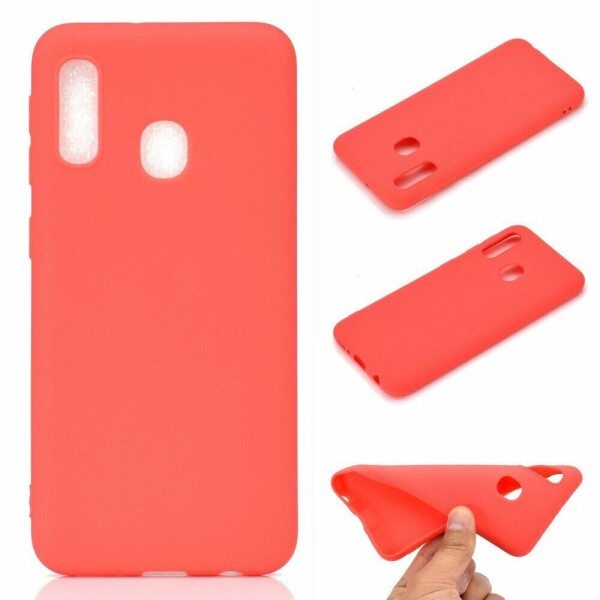 

Силиконовый (TPU) чехол Deexe Matte Case для Samsung Galaxy A20e (A202) - Red