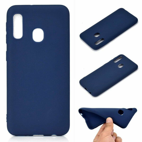 

Силиконовый (TPU) чехол Deexe Matte Case для Samsung Galaxy A20e (A202) - Dark Blue