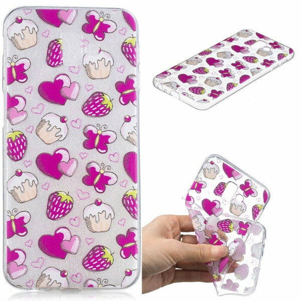 

Силиконовый (TPU) чехол Deexe Pretty Glossy для Samsung Galaxy J6+ (J610) - Cakes and Strawberries
