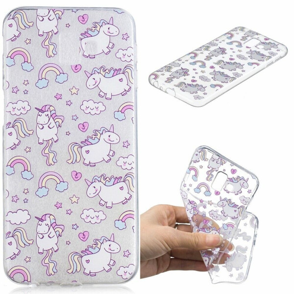 

Силиконовый (TPU) чехол Deexe Pretty Glossy для Samsung Galaxy J6+ (J610) - Lovely Unicorns