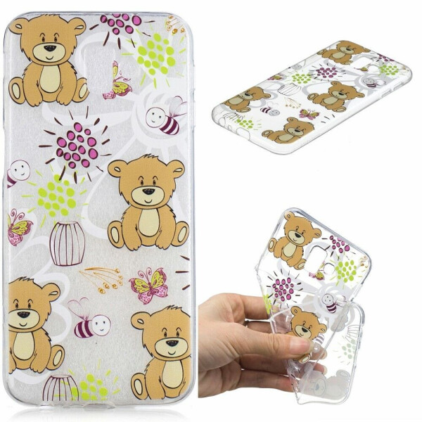 

Силиконовый (TPU) чехол Deexe Pretty Glossy для Samsung Galaxy J6+ (J610) - Brown Bears