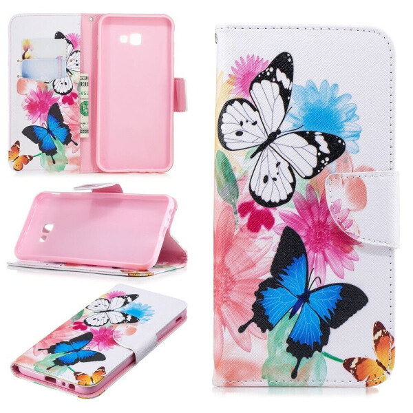 

Чехол-книжка Deexe Color Wallet для Samsung Galaxy J4+ (J415) - Butterflies and Flowers
