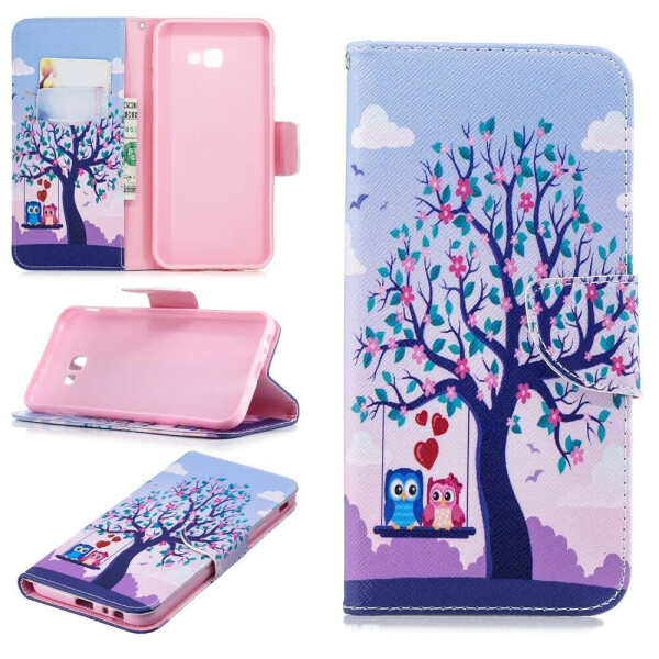 

Чехол-книжка Deexe Color Wallet для Samsung Galaxy J4+ (J415) - Owls on Swing