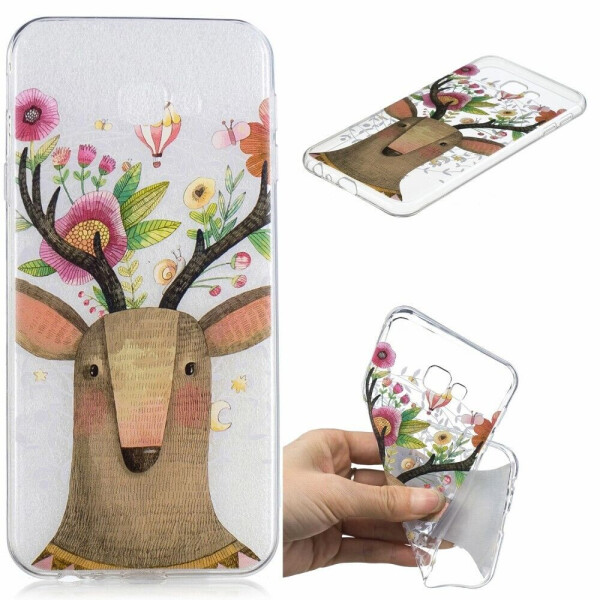 

Силиконовый (TPU) чехол Deexe Pretty Glossy для Samsung Galaxy J4+ (J415) - Flowered Elk