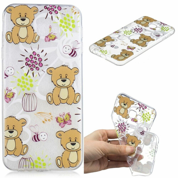 

Силиконовый (TPU) чехол Deexe Pretty Glossy для Samsung Galaxy J4+ (J415) - Brown Bears
