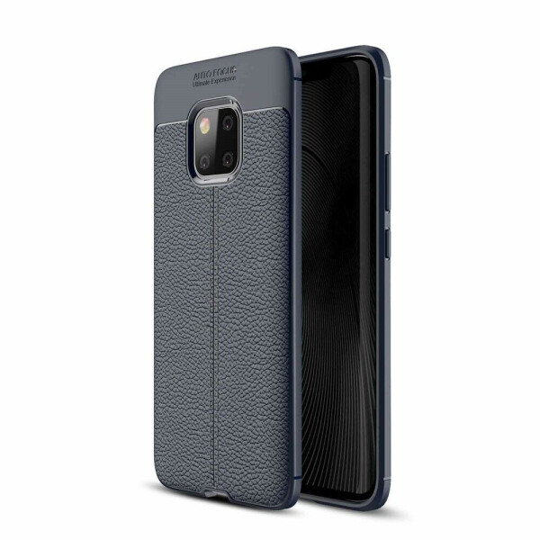 

Защитный чехол Deexe Leather Cover для Huawei Mate 20 Pro - Dark Blue