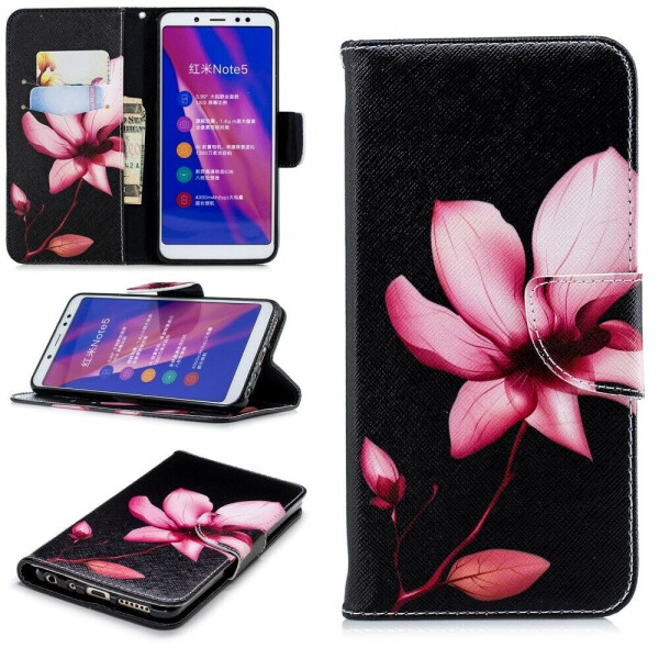 

Чехол-книжка Deexe Color Wallet для Xiaomi Redmi Note 5 / Note 5 Pro - Flower Pattern
