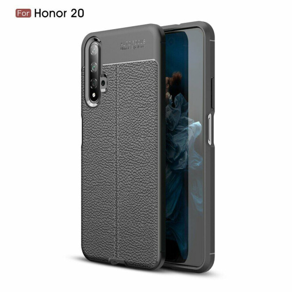 

Защитный чехол Deexe Leather Cover для Huawei Honor 20 / Nova 5T - Black