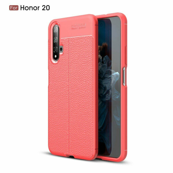 

Защитный чехол Deexe Leather Cover для Huawei Honor 20 / Nova 5T - Red