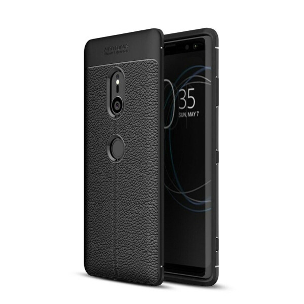 

Защитный чехол Deexe Leather Cover для Sony Xperia XZ3 - Black