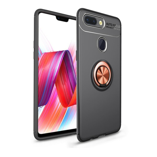 

Защитный чехол UniCase Magnetic Ring для Xiaomi Mi 8 Lite - Black / Rose Gold