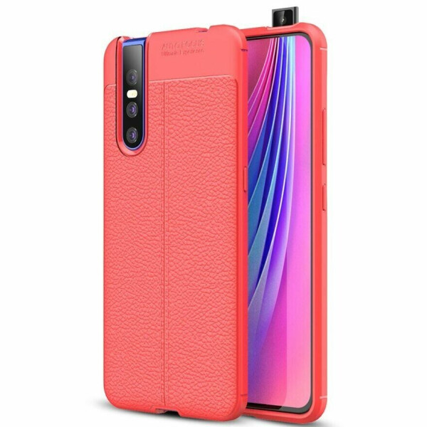 

Защитный чехол Deexe Leather Cover для VIVO V15 Pro - Red