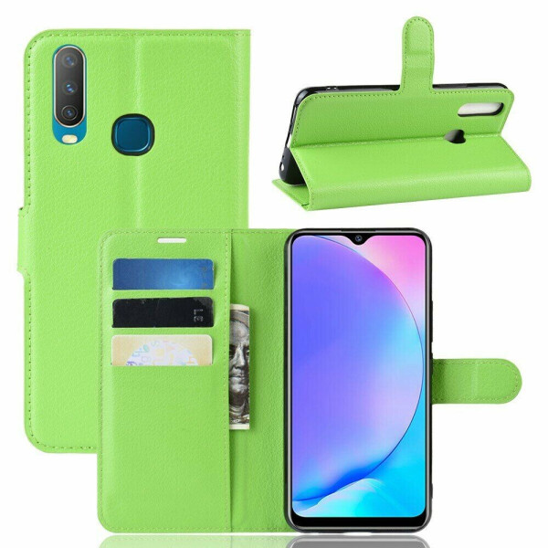 

Чехол-книжка Deexe Book Type для VIVO Y17 - Green