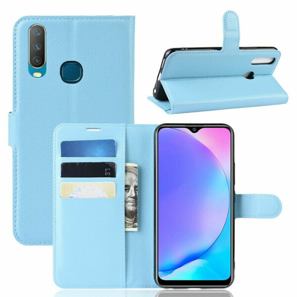 

Чехол-книжка Deexe Book Type для VIVO Y17 - Blue