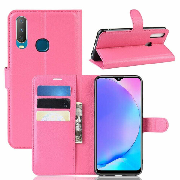 

Чехол-книжка Deexe Book Type для VIVO Y17 - Pink