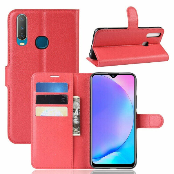 

Чехол-книжка Deexe Book Type для VIVO Y17 - Red