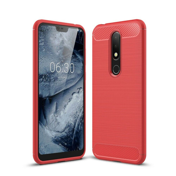 

Защитный чехол UniCase Carbon для Nokia 6.1 Plus / Nokia X6 - Red