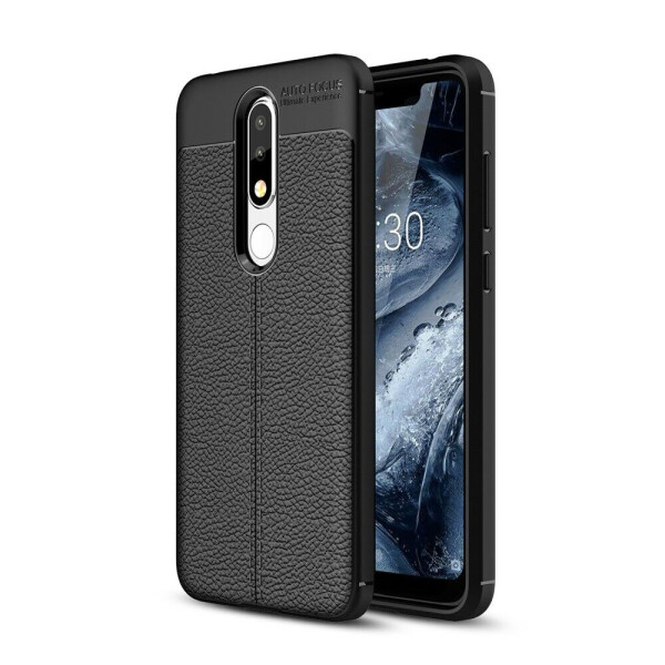 

Защитный чехол Deexe Leather Cover для Nokia 5.1 Plus / Nokia X5 - Black