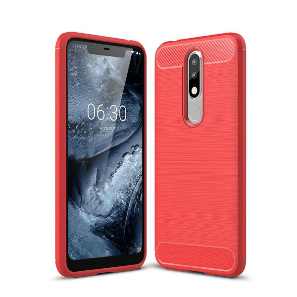 

Защитный чехол UniCase Carbon для Nokia 5.1 Plus / Nokia X5 - Red