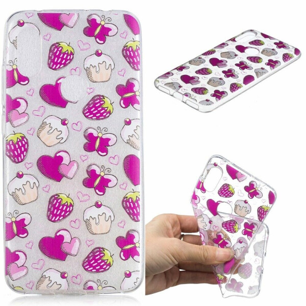 

Силиконовый (TPU) чехол Deexe Pretty Glossy для Xiaomi Redmi Note 6 / Note 6 Pro - Cakes and Strawberries