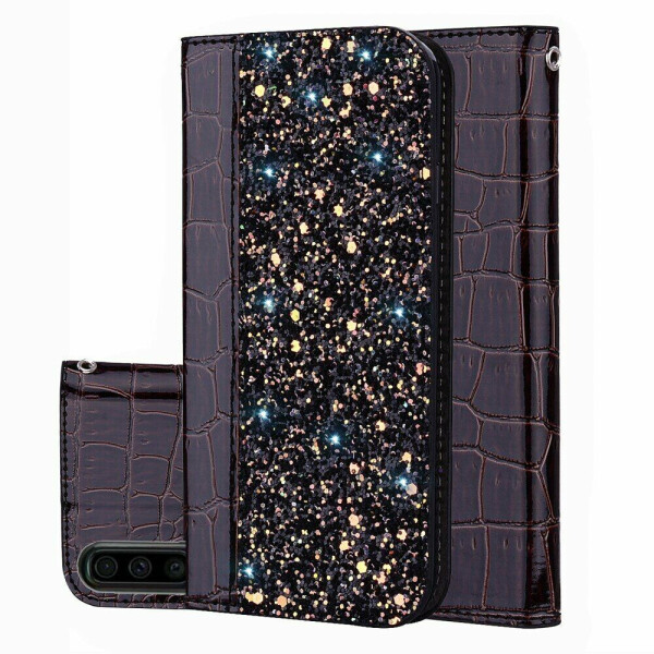 

Чехол-книжка Deexe Glittery Crocodile для Samsung Galaxy A70 (A705) - Black