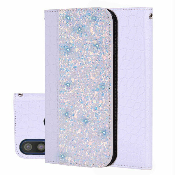 

Чехол-книжка Deexe Glittery Crocodile для Samsung Galaxy A40 (А405) - White