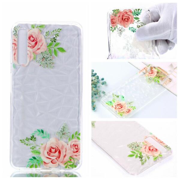 

Силиконовый чехол UniCase 3D Diamond Pattern для Samsung Galaxy A7 2018 (A750) - Pink Flower
