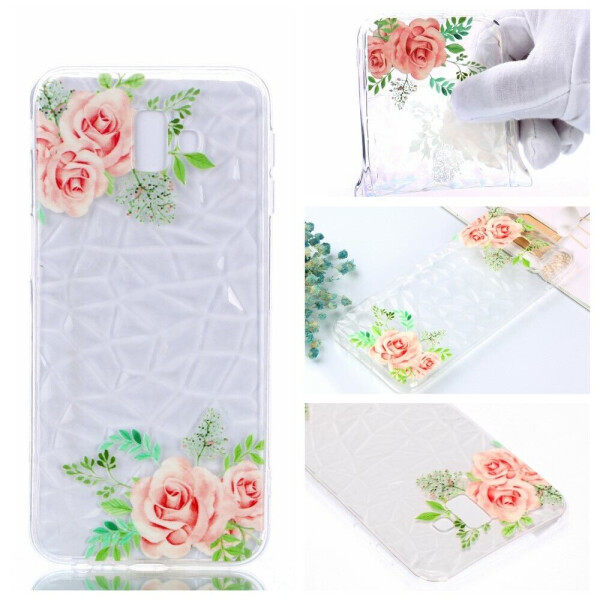 

Силиконовый чехол UniCase 3D Diamond Pattern для Samsung Galaxy J6+ (J610) - Pink Flower