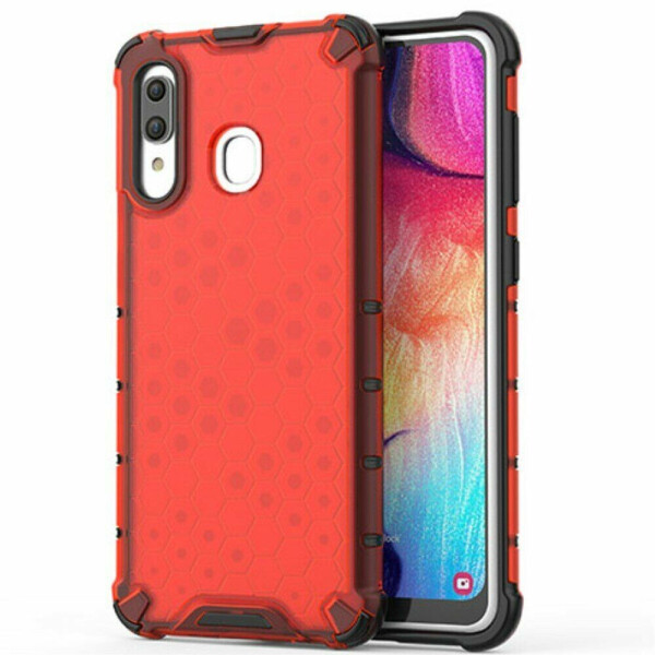 

Защитный чехол Deexe Honeycomb Series для Samsung Galaxy A30 (A305) / A20 (A205) - Red