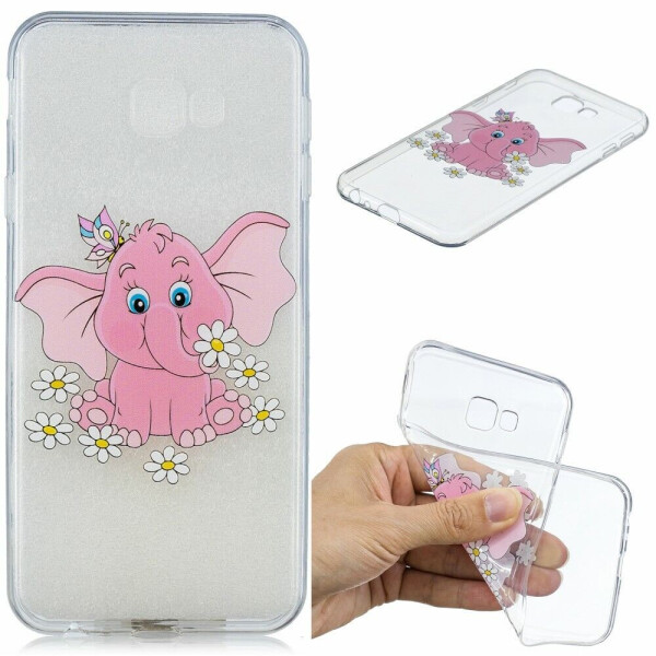 

Силиконовый (TPU) чехол Deexe Pretty Glossy для Samsung Galaxy J4+ (J415) - Elephant and Daisy