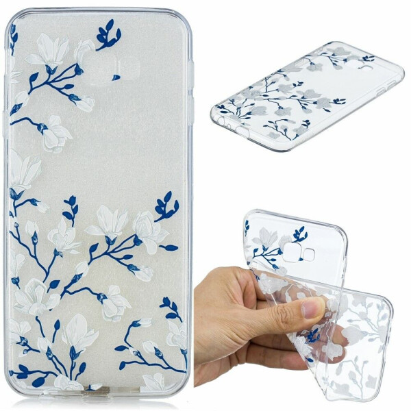

Силиконовый (TPU) чехол Deexe Pretty Glossy для Samsung Galaxy J4+ (J415) - White Flower