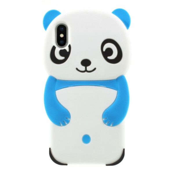 

Силиконовый чехол Deexe 3D Panda для Apple iPhone XS Max - Blue
